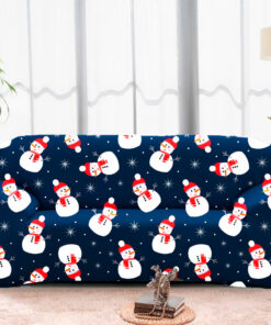 Protector de sofá premium azul navidad