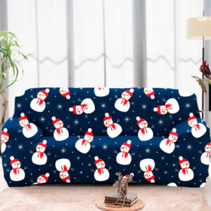 Protector de sofá premium azul navidad