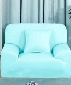 Protector de sofá premium azul celeste un (1) puesto