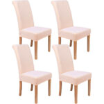 Protector beige para silla de comedor premium