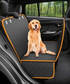 Protector impermeable para silla trasera o baúl 3 en 1 borde naranja