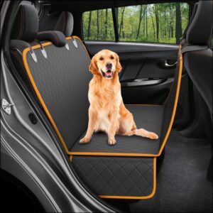 Protector impermeable para silla trasera o baúl 3 en 1 borde naranja