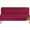 Protector de sof cama vinotinto-caf acolchado Casa LiLe