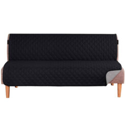 Protector de sofá cama negro-gris acolchado