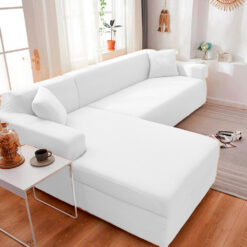 Protector de sofá premium blanco L izquierdo