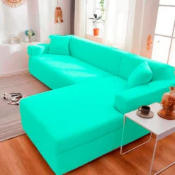 Protector de sof premium verde menta en L Casa LiLe
