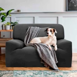 Protector de sof premium gris un (1) puesto Casa LiLe
