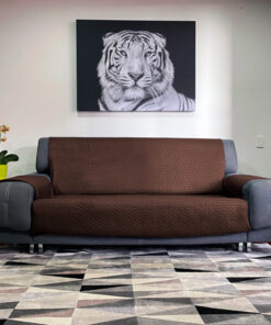 Protector de sofá café doble faz