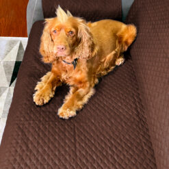 Alternative view of Protector de sofá café/beige doble faz