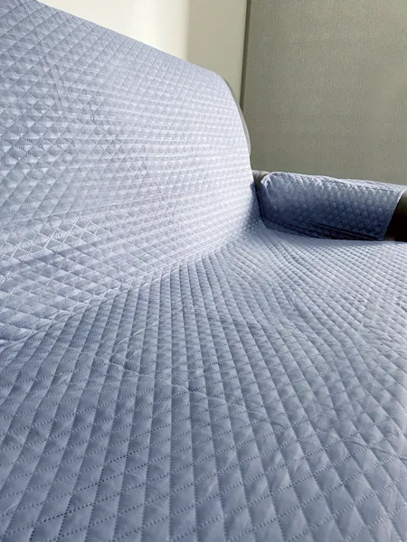 Protector de sof gris/azul claro doble faz Casa LiLe