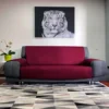 Protector de sof vinotinto/caf doble faz Casa LiLe