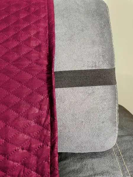 Protector de sof vinotinto/caf doble faz Casa LiLe