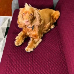 Protector de sof vinotinto/caf doble faz Casa LiLe