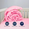 Bumper para cuna rosado con boleros Casa LiLe