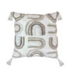 Coj n Decorativo Rustic con Flecos Arco ris Beige Casa LiLe