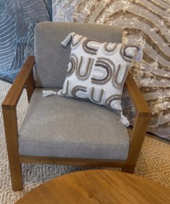 Alternative view of Cojín Decorativo Rustic con Flecos Arcoíris Beige