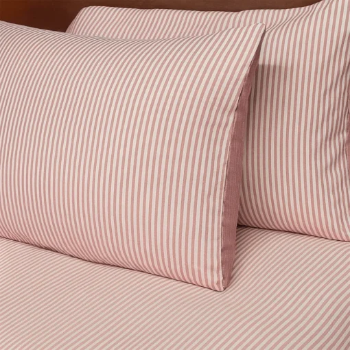 Juego de Duvet Cati nico Rojo Raya Delgada Casa LiLe