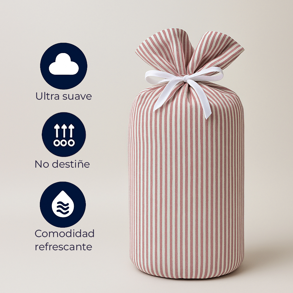 Juego de Duvet Catiónico Rojo Raya Delgada - Imagen 3