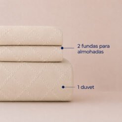 Duvet + Fundas Jacquard Collection Rombos Perla - Imagen 3