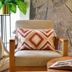 Alternative view of Cojín Decorativo Rustic Rectangular Terracota