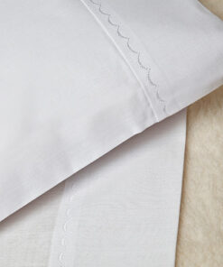 Sábana ajustable + funda para cuna blanca