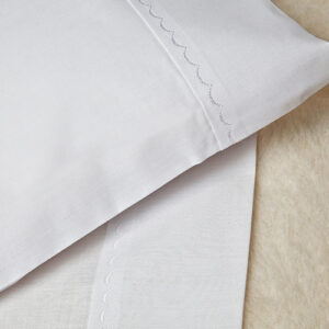 Sábana ajustable + funda para cuna blanca