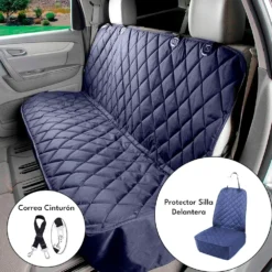 Combo protector silla de carro trasera + delantera azul Casa LiLe