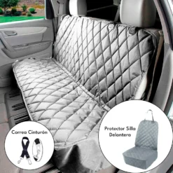 Combo protector silla de carro trasera + delantera gris Casa LiLe