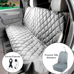 Combo protector silla de carro trasera + delantera gris