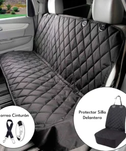 Combo protector silla de carro trasera + delantera negro
