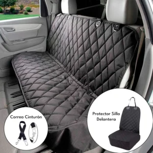 Combo protector silla de carro trasera + delantera negro