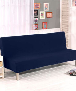 Protector de sofá cama azul oscuro premium