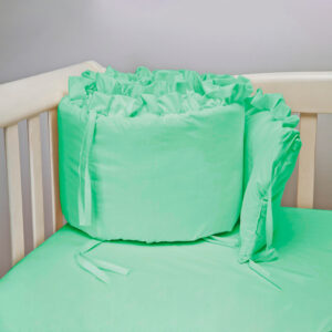 Bumper para cuna con boleros verde