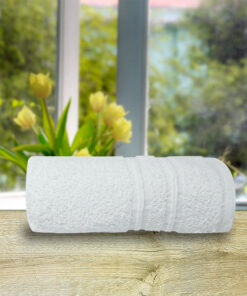 Toalla de manos blanca set x 2