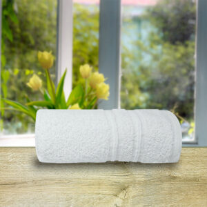 Toalla de manos blanca set x2 400g