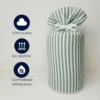 Juego de Duvet Cati nico Verde Raya Delgada Casa LiLe