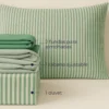 Juego de Duvet Cati nico Verde Raya Delgada Casa LiLe