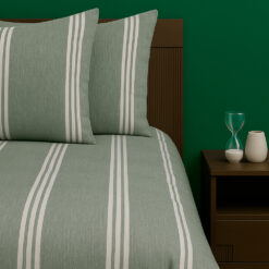 Juego de Duvet Catiónico Verde Triple Línea