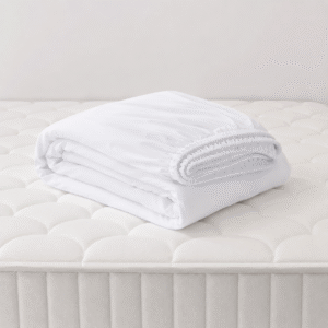 Sábana Ajustable Blanca Lisa en Microfibra Tipo B (Con Imperfecciones)