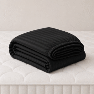 Sábana Ajustable Premium Negro Tipo B (Con Imperfecciones)