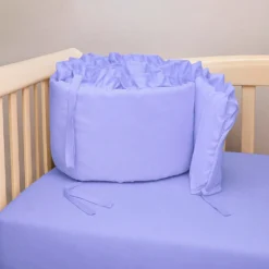 Bumper para cuna azul con boleros Casa LiLe