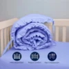 Bumper para cuna azul con boleros Casa LiLe