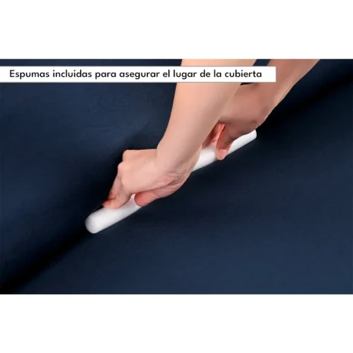 Protector de sof azul oscuro premium cuatro (4) puestos ajustable Casa LiLe