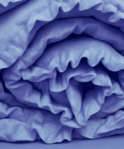 Bumper para cuna azul con boleros