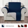 Protector de sof azul/gris doble faz un (1) puesto Casa LiLe
