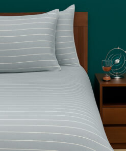 Juego de Duvet Jacquard Azul Línea