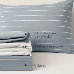 Juego de Duvet Jacquard Azul L nea Casa LiLe