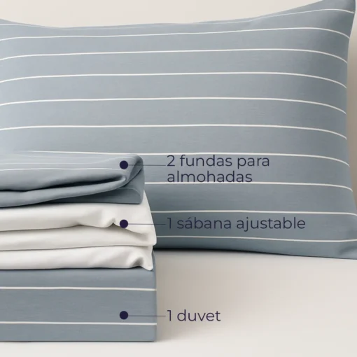 Juego de Duvet Jacquard Azul L nea Casa LiLe