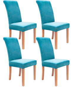 Protector de silla azul cielo para comedor Premium