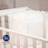 Bumper para cuna blanco con boleros